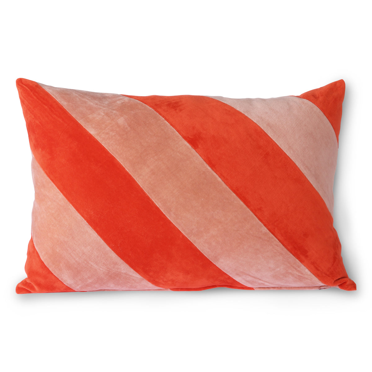 HK living striped velvet cushion red/pink (40x60)