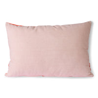 Thumbnail for HK living striped velvet cushion red/pink (40x60)