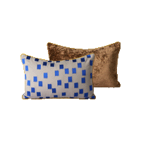 Thumbnail for doris for hkliving: stitched cushion blue brush (25x40)