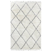Thumbnail for HK Living woolen berber rug black/white (200x300)