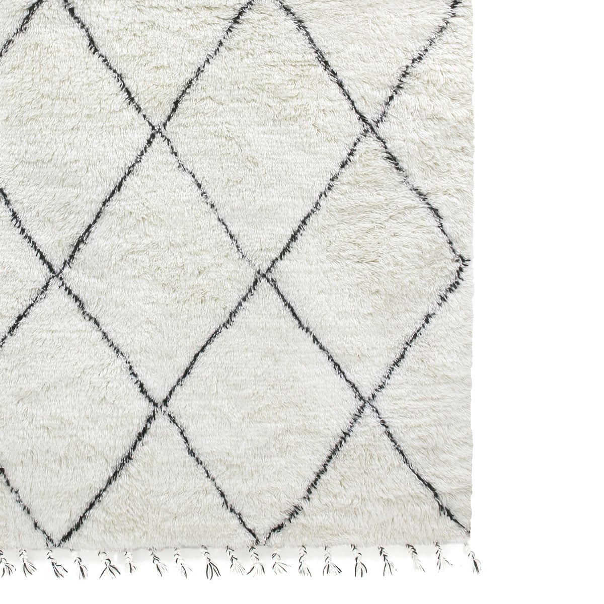 HK Living woolen berber rug black/white (200x300)