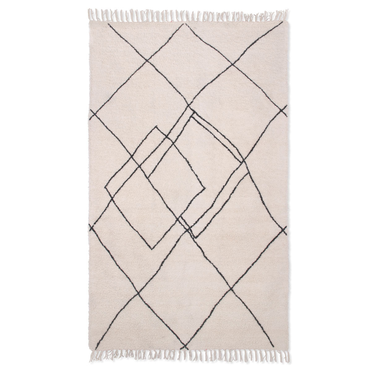 HK Living handwoven zigzag rug black/white (150x240)