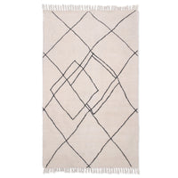 Thumbnail for HK Living handwoven zigzag rug black/white (150x240)