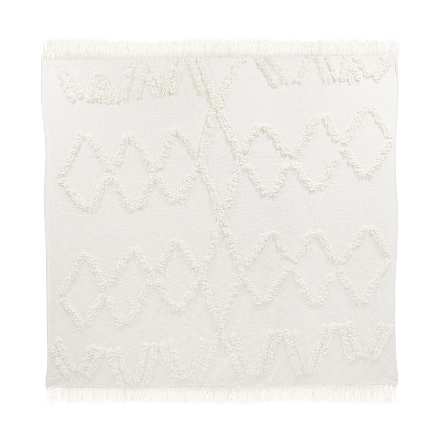 White Fringe Bedspread (270x270)