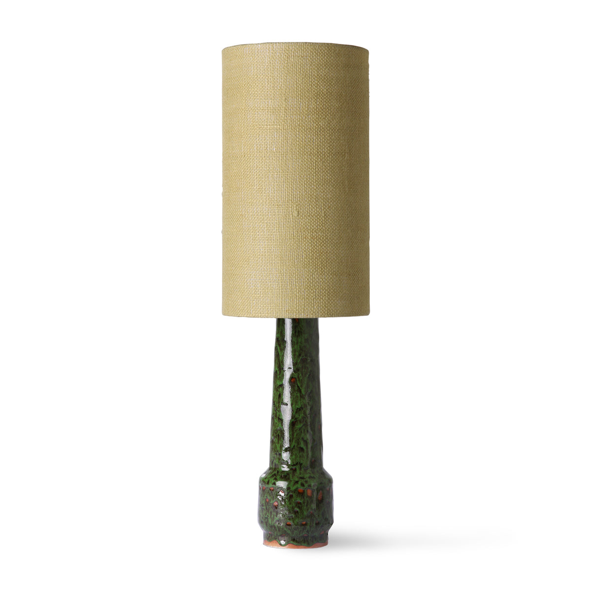 Jute Cylinder Lamp Shade Jade Green 22cm