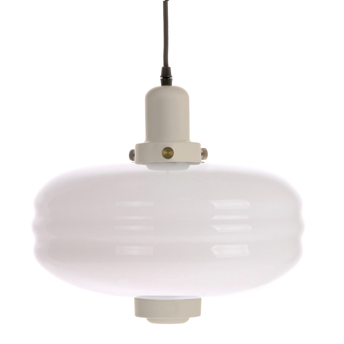 HK Living White glass pendant lamp L warm grey