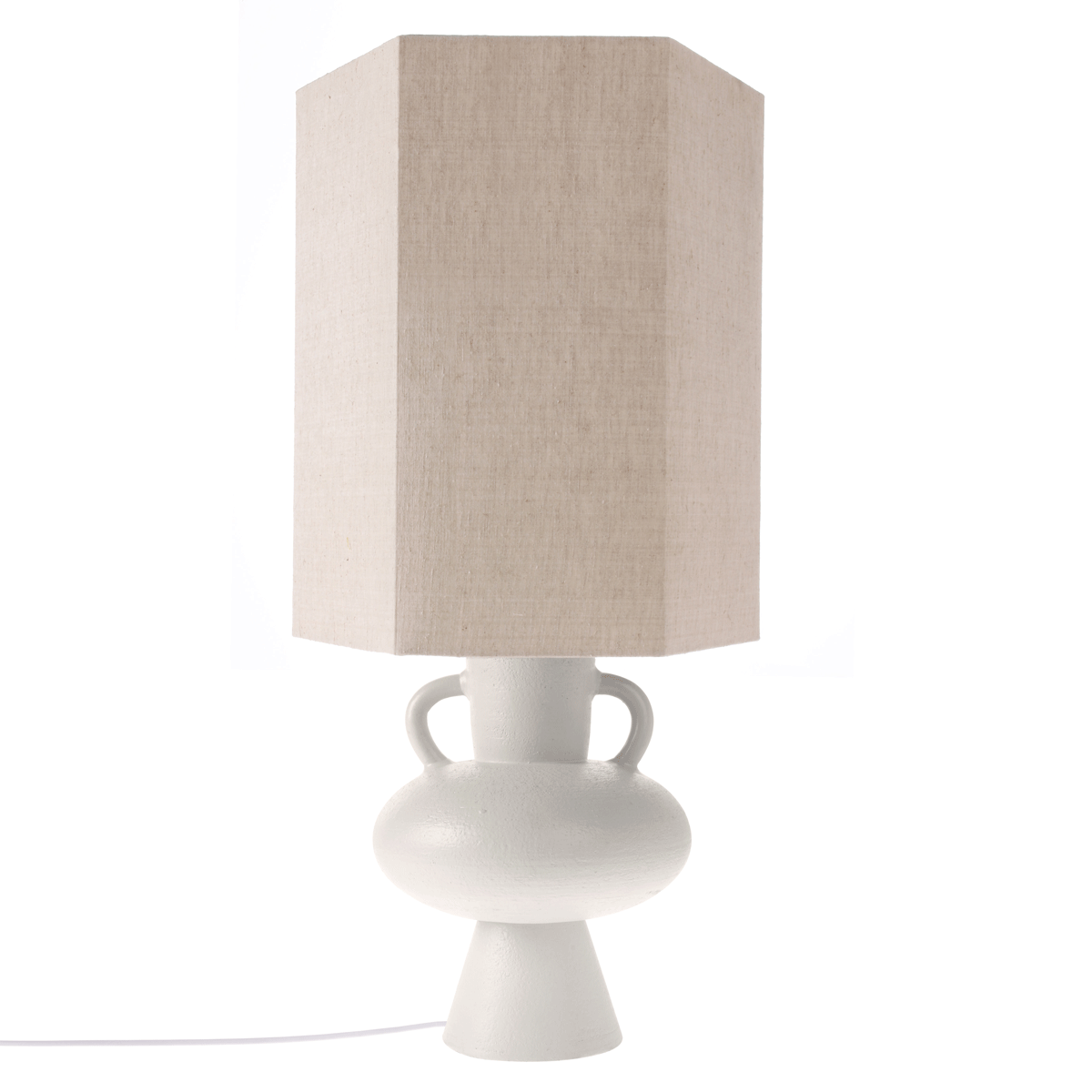 Stoneware Lamp Base White L