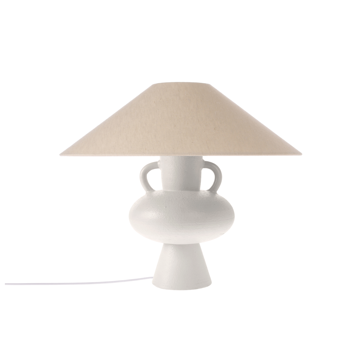 Stoneware Lamp Base White L