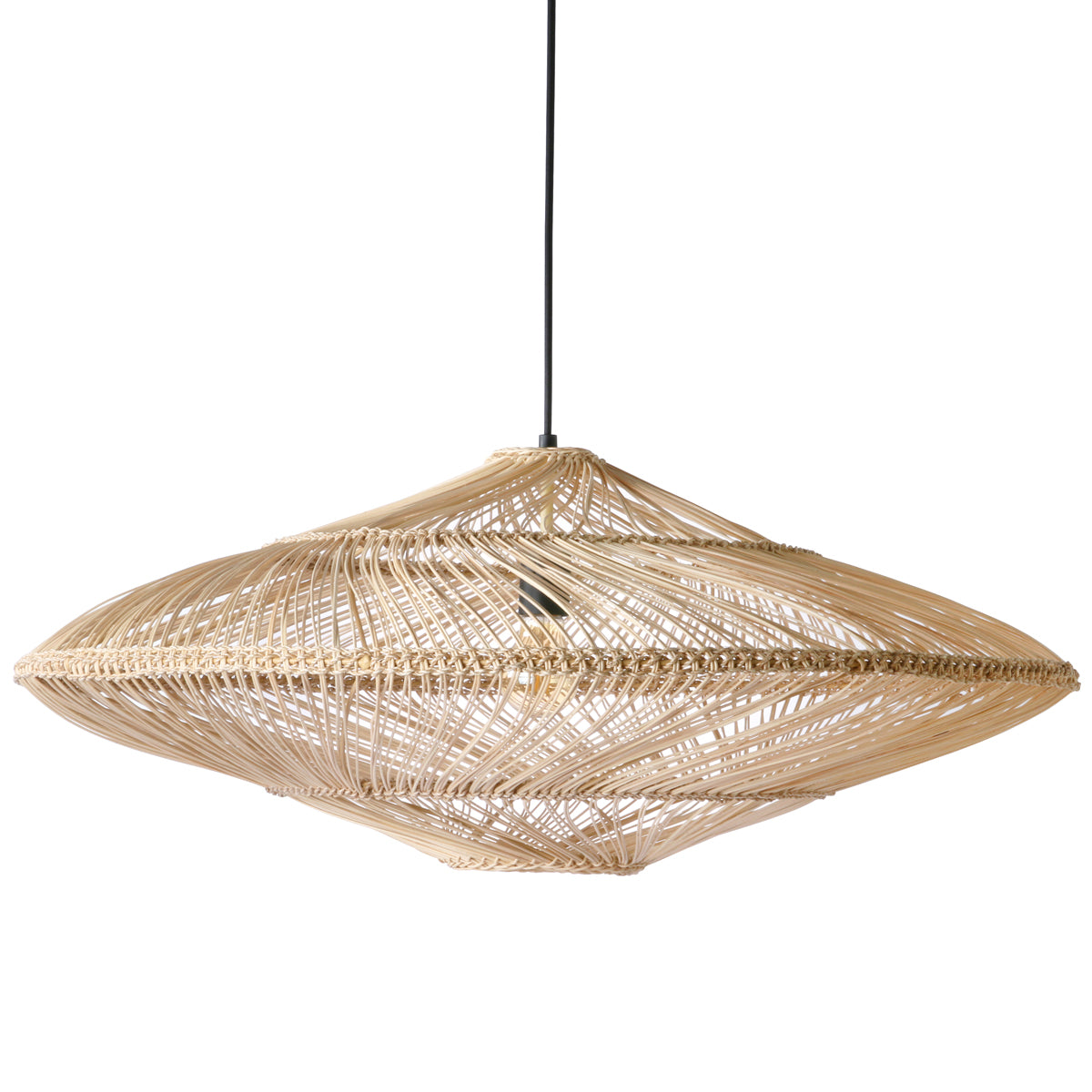 HK Living wicker pendant lamp oval natural