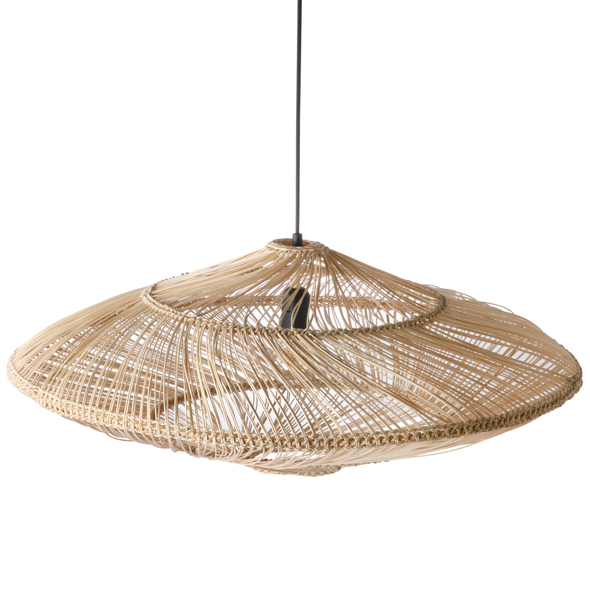 HK Living wicker pendant lamp oval natural