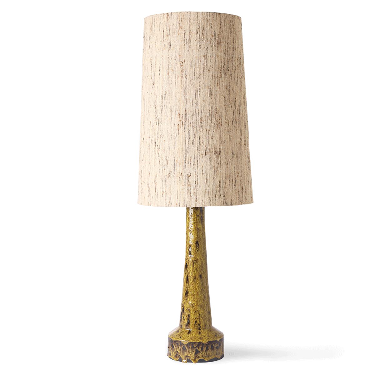 HK Living retro stoneware lamp base mustard VOL5094