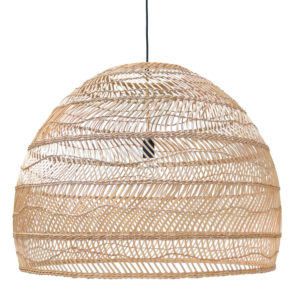 Wicker hanging lamp HK LivingHK Living Wicker hanging lamp ball natural L